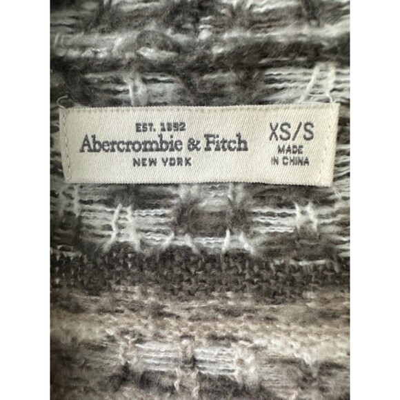 Abercrombie & Finch Boho Wool Blend Fair Isles Waterfall Open Cardigan Cozy XS S - Picture 4 of 5